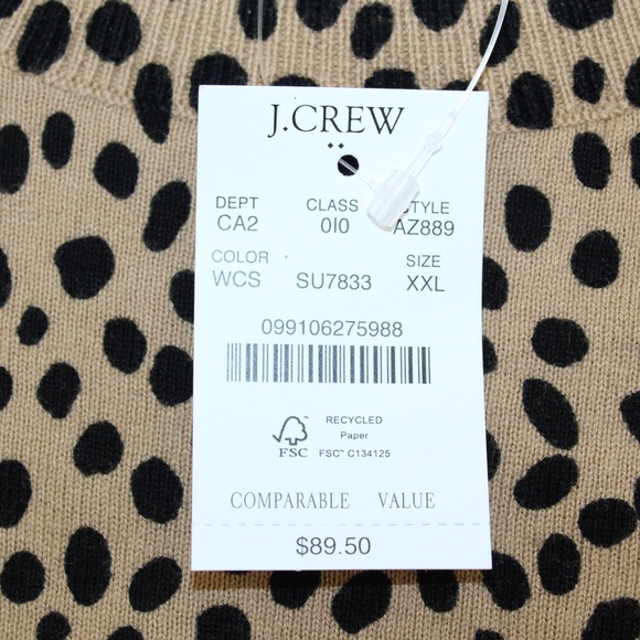 J. Crew cheetah print sweater (women’s XXL) (NWT) - Picture 13 of 13